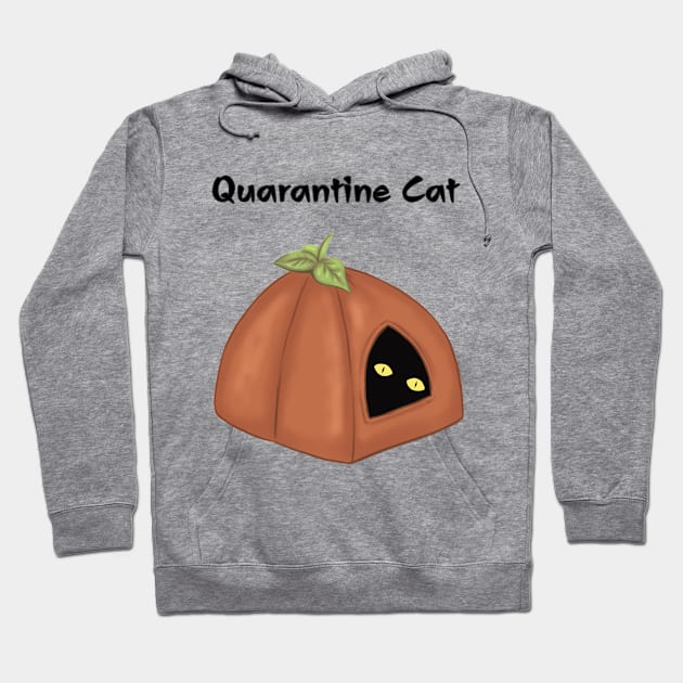 Black Cat Quarantine Hoodie by CintiaSand